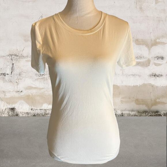 Elodie NWOT Women's Crewneck Rib Knit Bodysuit in White-Size Large - Picture 1 of 5